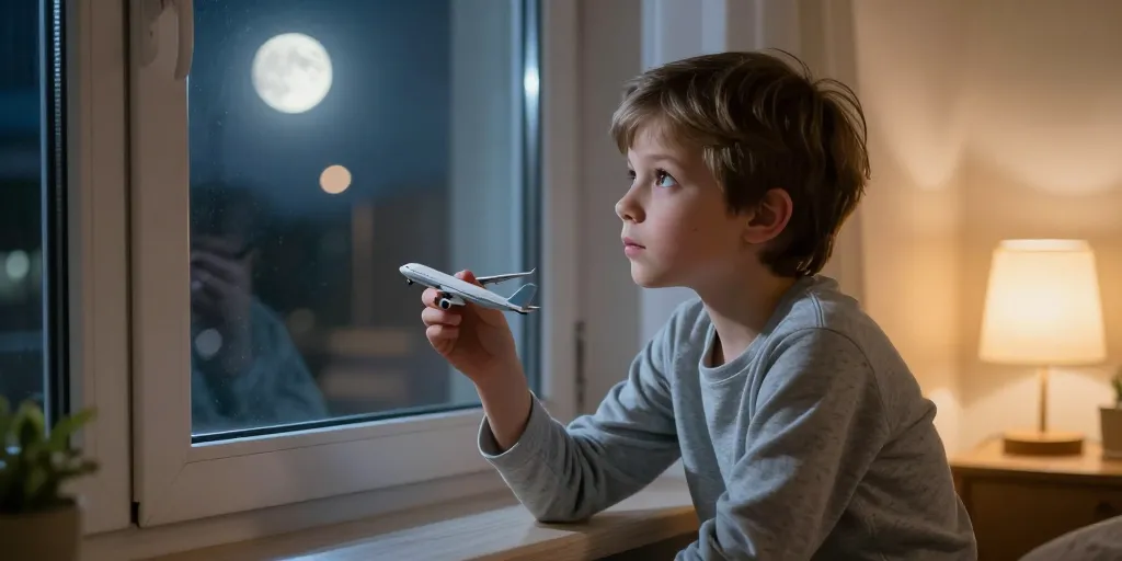 enfant dans la lune